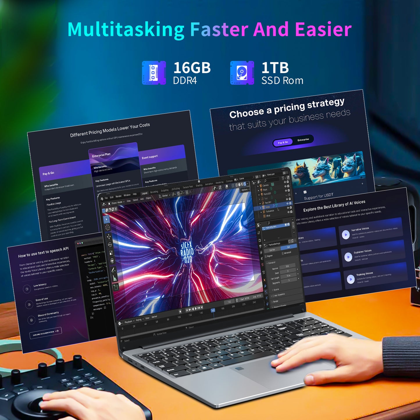 16 Inch Laptop,Celeron N100 (up to 3.4GHZ) Laptop Computers,16GB DDR4 1TB SSD Laptop Computer,Full HD 1920x1200 Display,WiFi 5 Bluetooth 5.0,Fingerprint unlocking Backlit keyboard Notebook Compute
