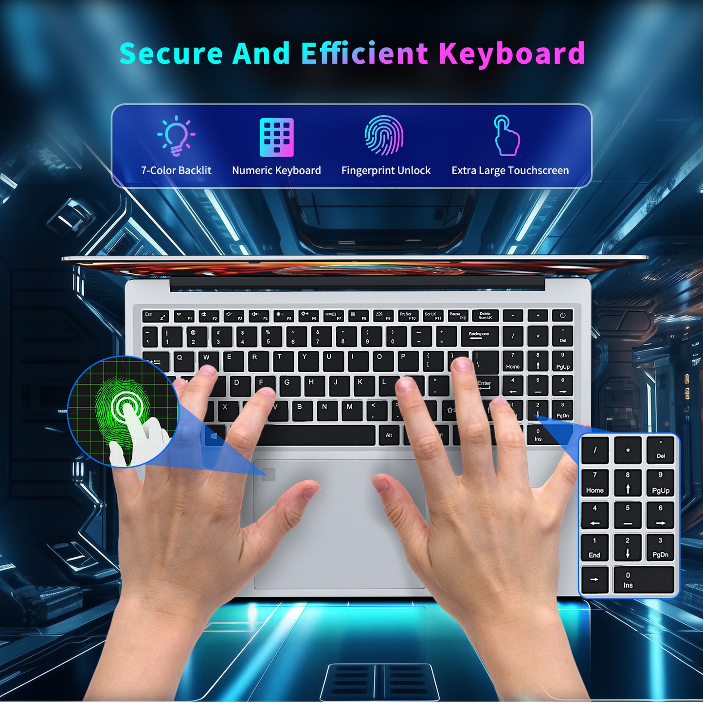 16 Inch Laptop,Celeron N100 (up to 3.4GHZ) Laptop Computers,16GB DDR4 1TB SSD Laptop Computer,Full HD 1920x1200 Display,WiFi 5 Bluetooth 5.0,Fingerprint unlocking Backlit keyboard Notebook Compute