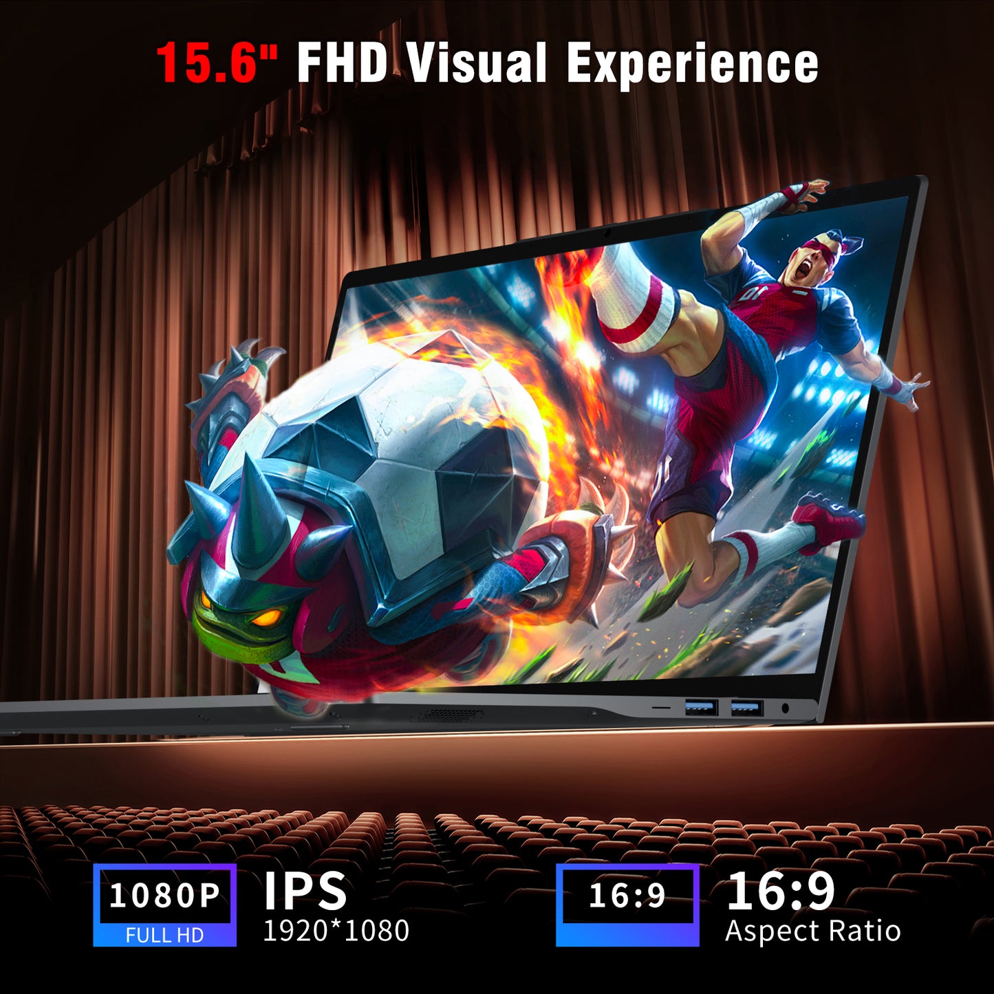 15.6 inch Laptop Computer, Core i3 8100Y Laptops Up to 3.4GHZ, 16GB RAM 512GB SSD Processor Notebook, 1920x1080 HD, 2.4G/5G WIFI, BT5.0, Type-c, USB-3.0, HDMI, TF Card Slot