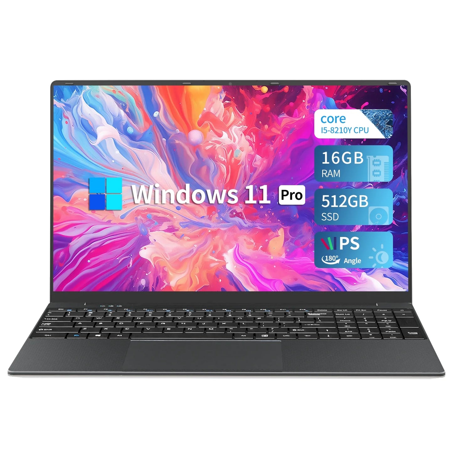 KUU Y-10 15.6inch 1080p FHD Laptop Computer Intel Core i5-8210Y Processor(4M Cache, up to 3.60 GHz) 16G RAM 512GB SSD,Windows 11