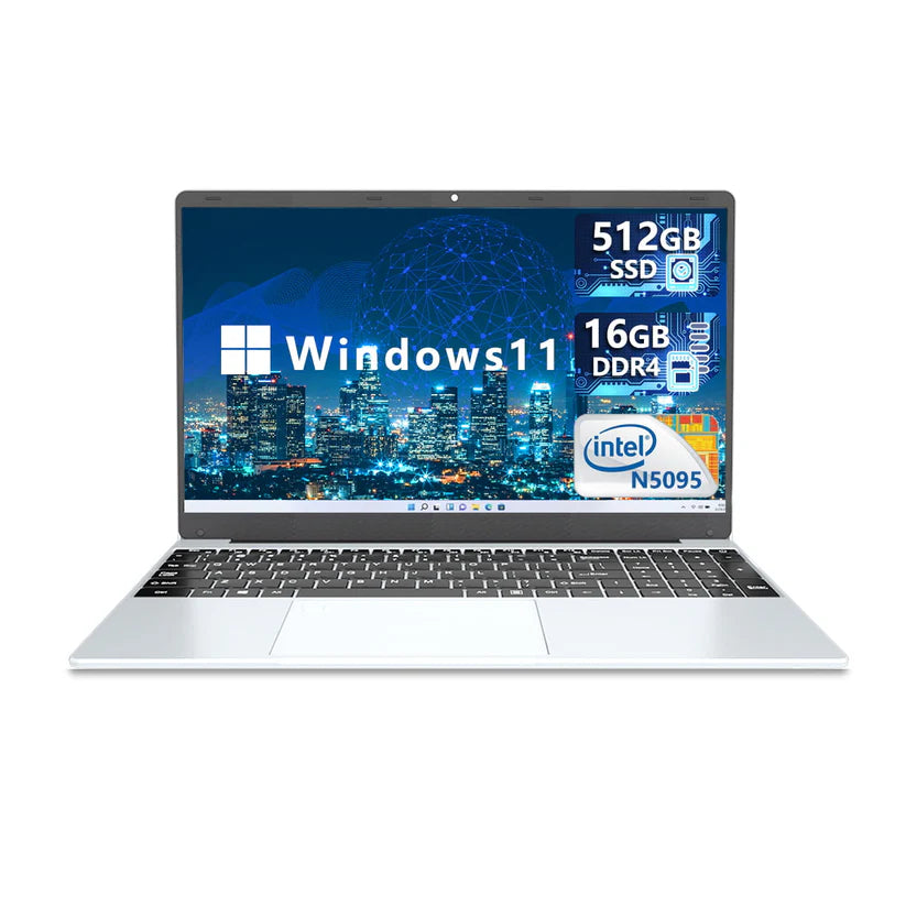 KUU Laptop Intel Celeron N5095, 16GB RAM, 512GB SSD, Win 11 Pro, Backlit Keyboard, Wifi Bluetooth