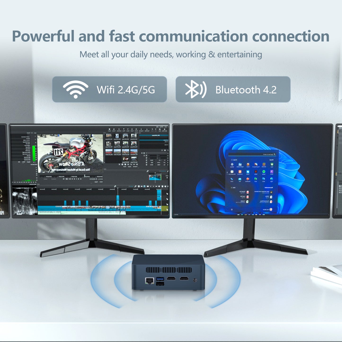 KR1 Gaming Mini PC, R5-3550H (up to 3.7GHz), 16GB RAM 512GB SSD, Support WiFi 5, BT4.2 Above, USB Type A,HDMI 2.1 TMDS,RJ45,Type-C,DC-in Jack,Home/Business Mini Desktop Computer,Win 11 Pro/Linux