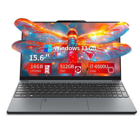 KUU 15.6'' Windows 11 Laptop Computer, Intel Core i7-6500U Laptop 24GB DDR4 1TB SSD, FHD 1080P Display & Backlit Keyboard, Fingerprint, Webcam, Mini-HDMI, WiFi 5, Bluetooth, Study, Business