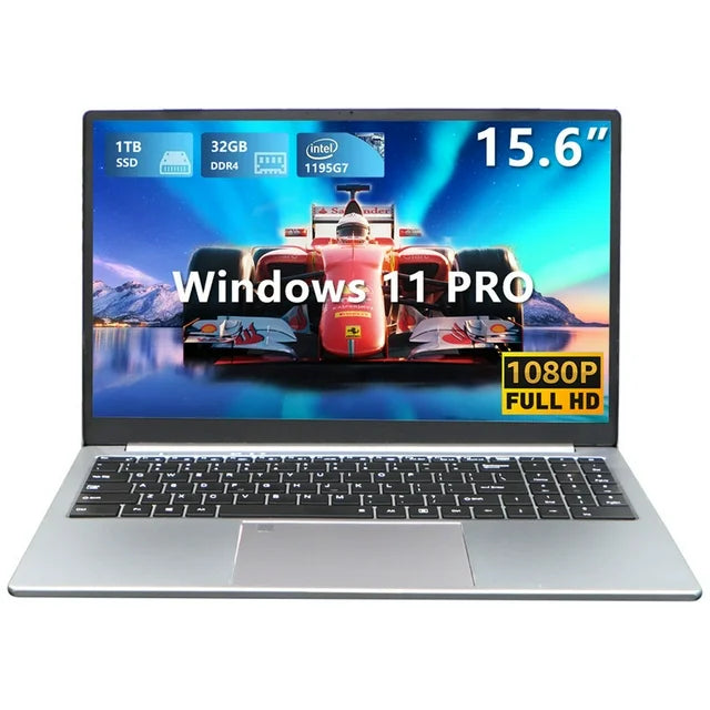 KUU Gaming Laptop, 15.6" Full HD, Intel Core i7, Iris Xe Graphics, 32GB DDR4 1TB SSD, Fingerprint Reader, Backlit Keyboard, Wi-Fi 6, Windows 11 Pro