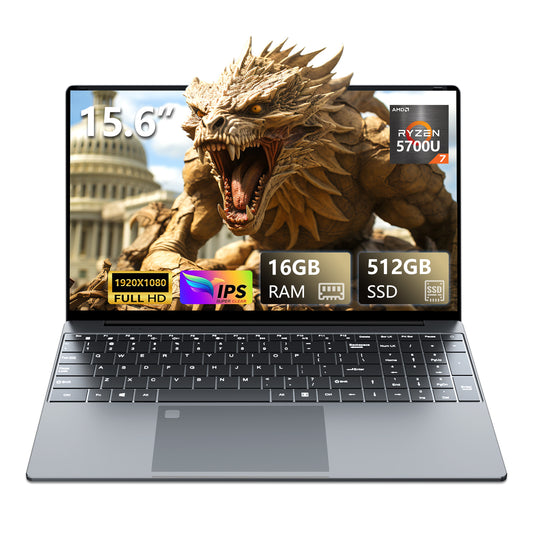 2025 Laptop, AMD Ryzen 5 7430U(Up to 4.3GHz), 16GB DDR4 1TB NVME SSD, 15.6" FHD IPS Screen, 62.7Wh Battery, WiFi-5, USB3.2, 2 Stereo Speakers, 2 Memory Slots.