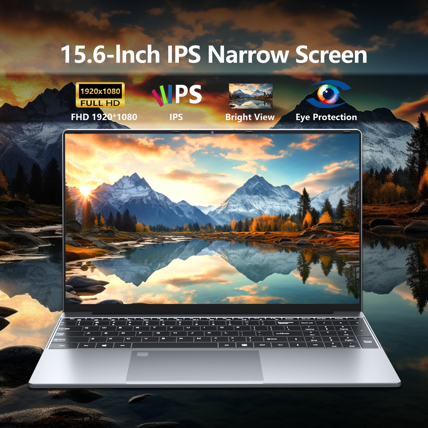 2025 Laptop, AMD Ryzen 5 7430U(Up to 4.3GHz), 16GB DDR4 1TB NVME SSD, 15.6" FHD IPS Screen, 62.7Wh Battery, WiFi-5, USB3.2, 2 Stereo Speakers, 2 Memory Slots.