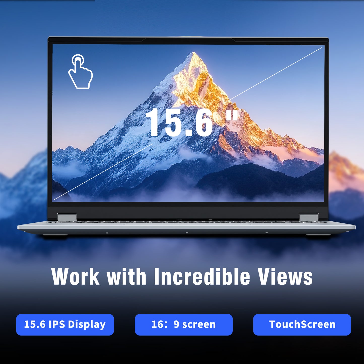 Touchscreen Laptop, 15.6 Inch FHD Touch Screen 2 in 1 Laptop, Notebook PC AMD R3-3200U CPU, 16GB RAM 512GB SSD Laptop Computer, Laptops with RJ45 WIFI5 HDMI Backlit Keyboard, 360° Rotating TouchScreen