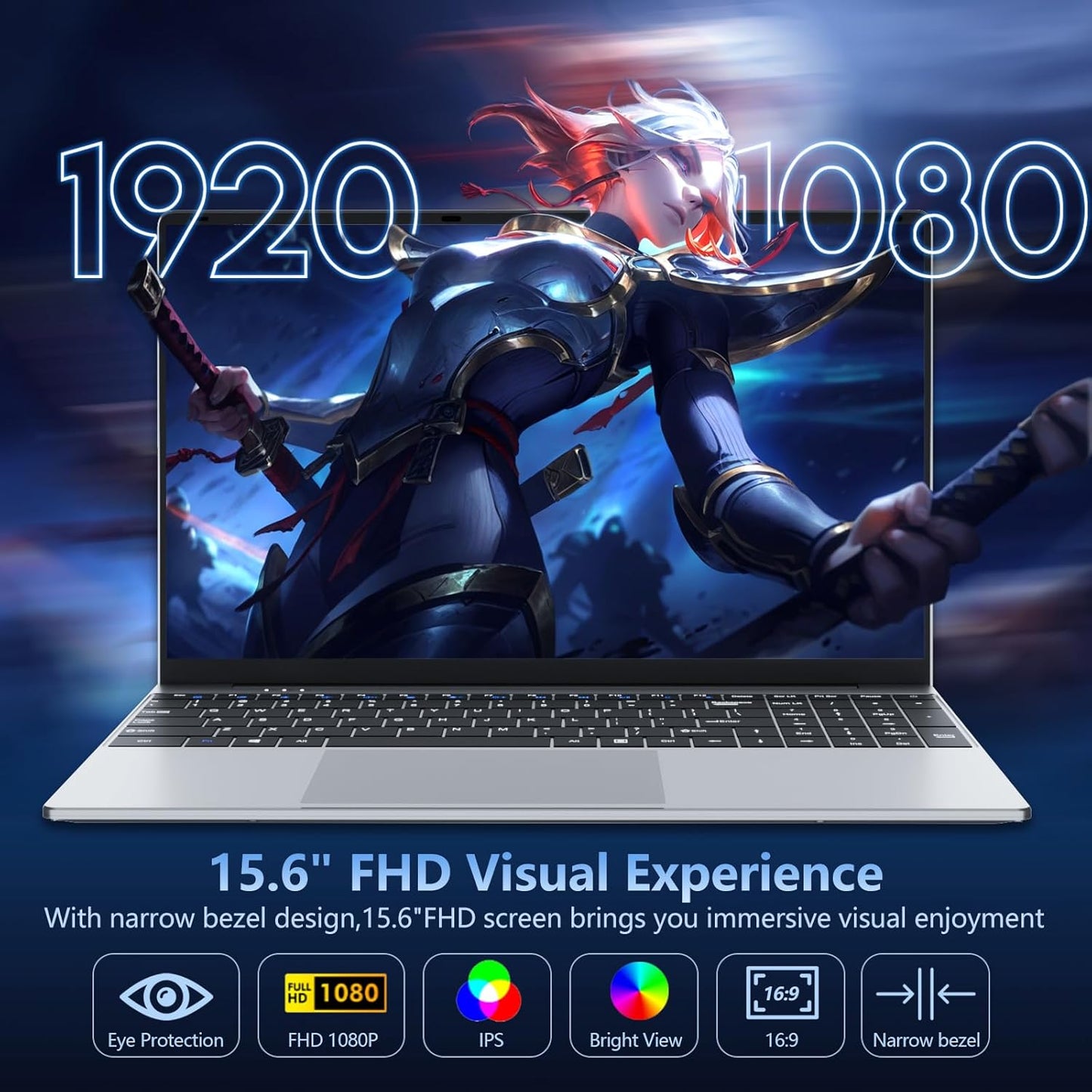 Gaming Laptop i5-7Y54, 15.6 inch Laptop(Up to 3.20 GHz), Business Notebook Computer for 16GB RAM 1TB SSD, Full HD 1920X1080 Display Backlit Keyboard 180 Angle Opening,WiFi 5 BT4.2 MINI HDMI