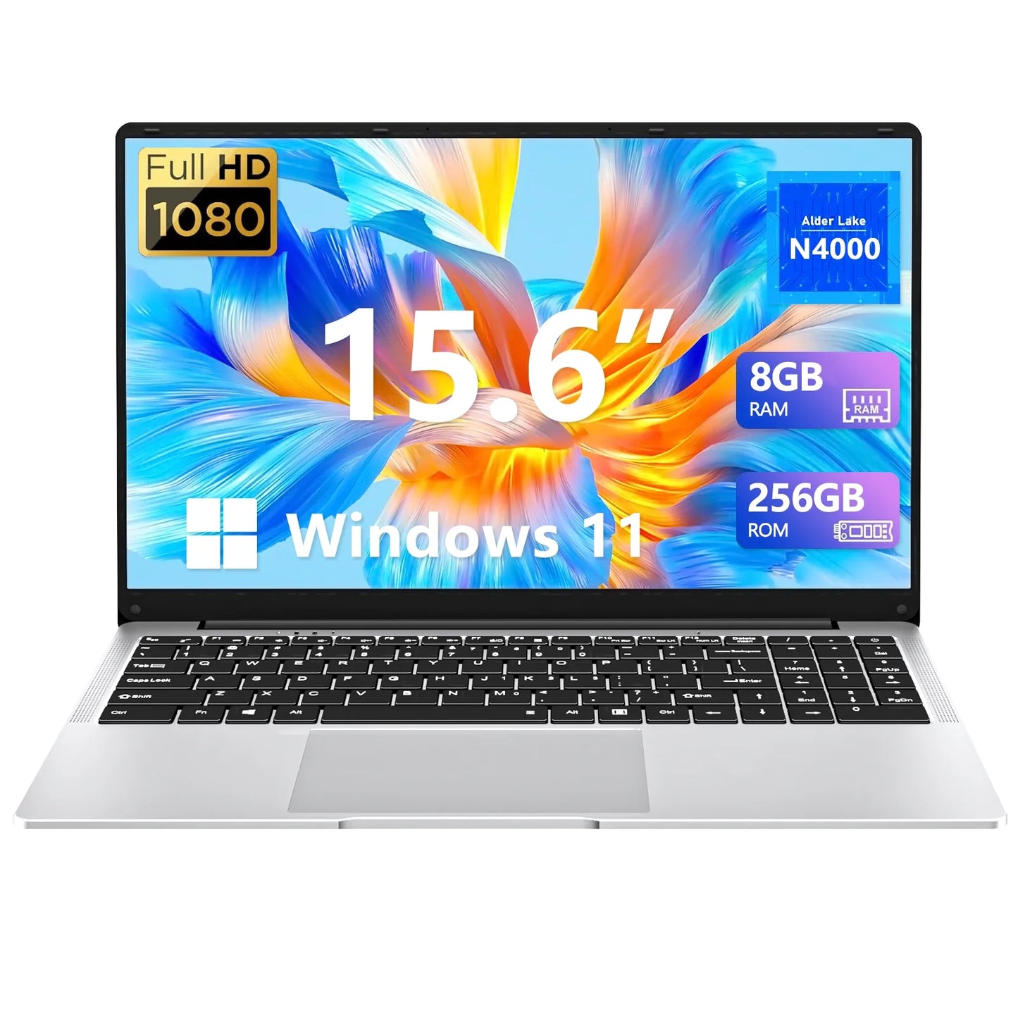 KUU 15 in Windows 11 Laptop 8GB RAM 256GB SSD Computer Intel Celeron Processor 1920x1080 IPS Screen Netbook